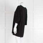 Max Mara Black V Neck Jersey Top