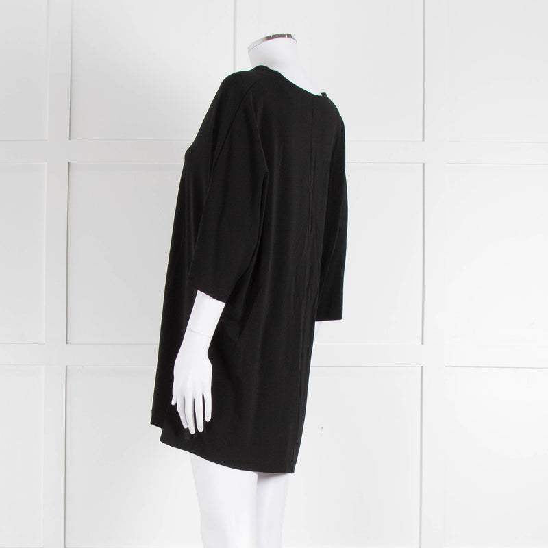 Max Mara Black V Neck Jersey Top