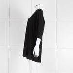 Max Mara Black V Neck Jersey Top