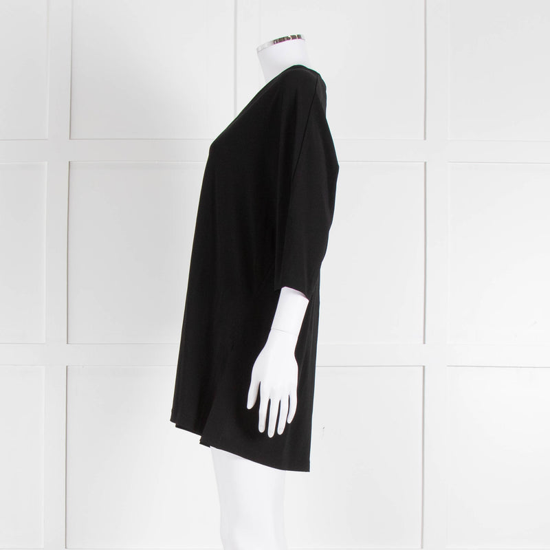 Max Mara Black V Neck Jersey Top