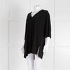Max Mara Black V Neck Jersey Top