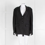 Assembly Label Black Linen Jacket