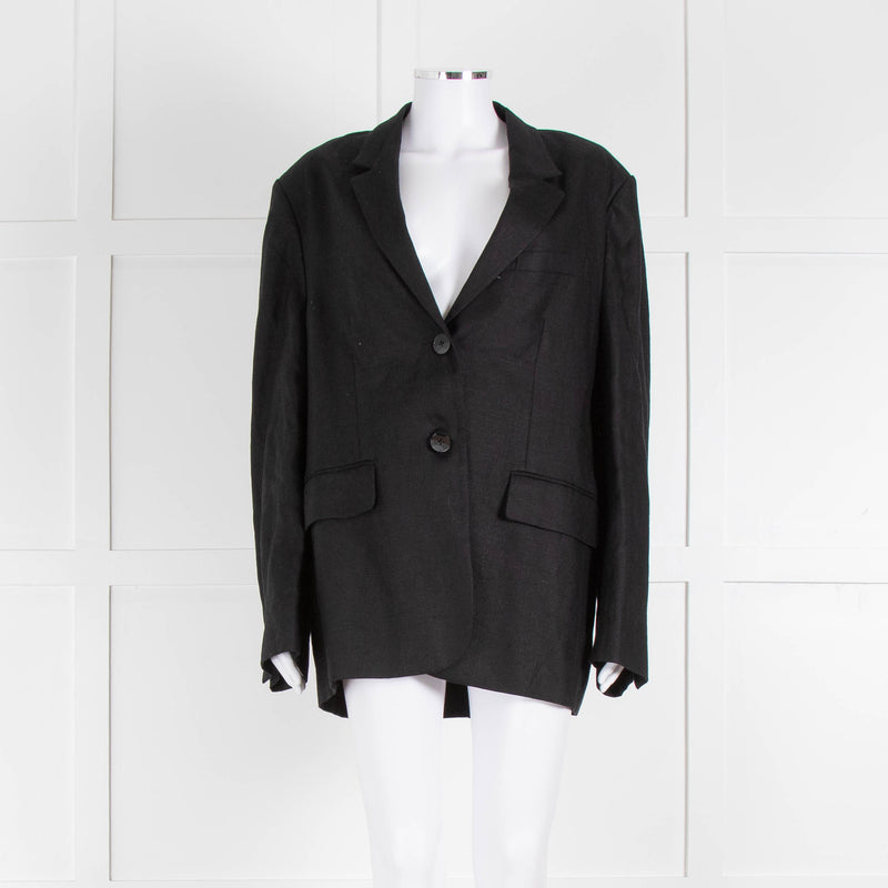 Assembly Label Black Linen Jacket