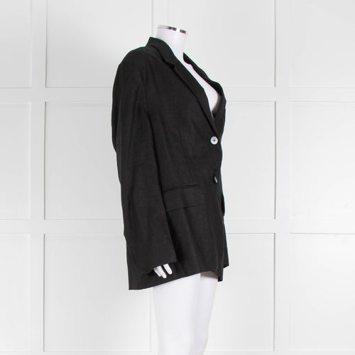 Assembly Label Black Linen Jacket