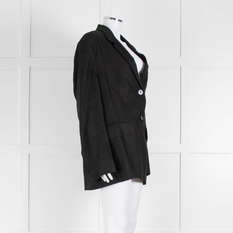 Assembly Label Black Linen Jacket