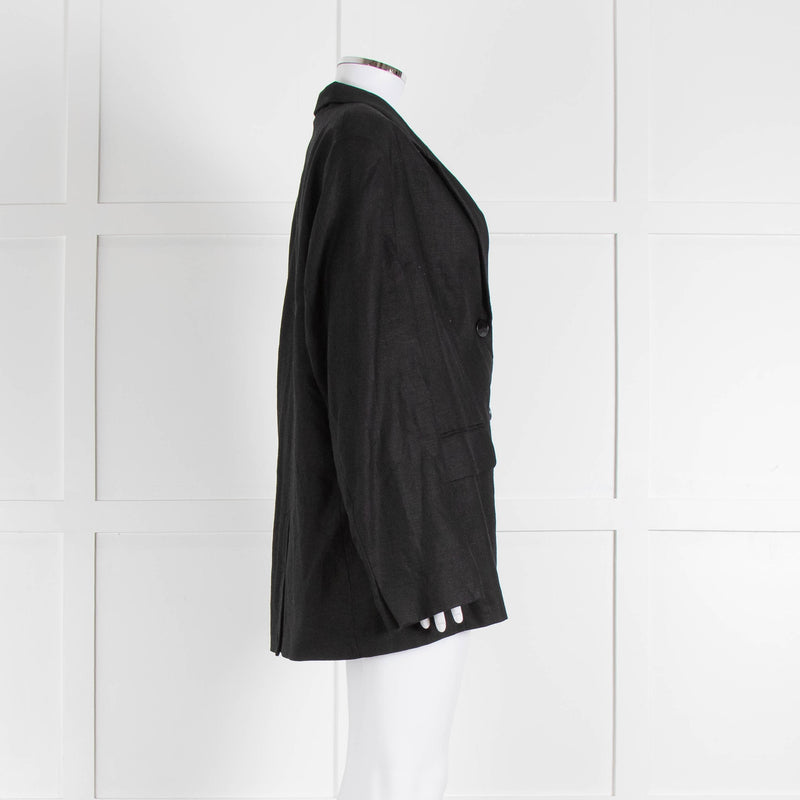Assembly Label Black Linen Jacket