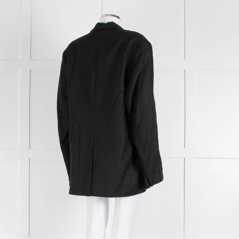 Assembly Label Black Linen Jacket