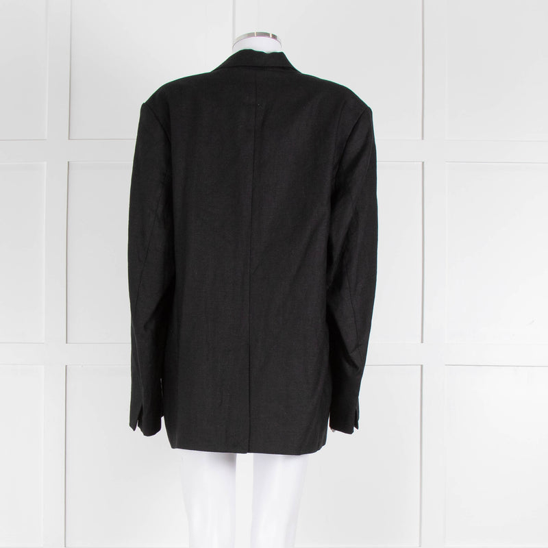 Assembly Label Black Linen Jacket
