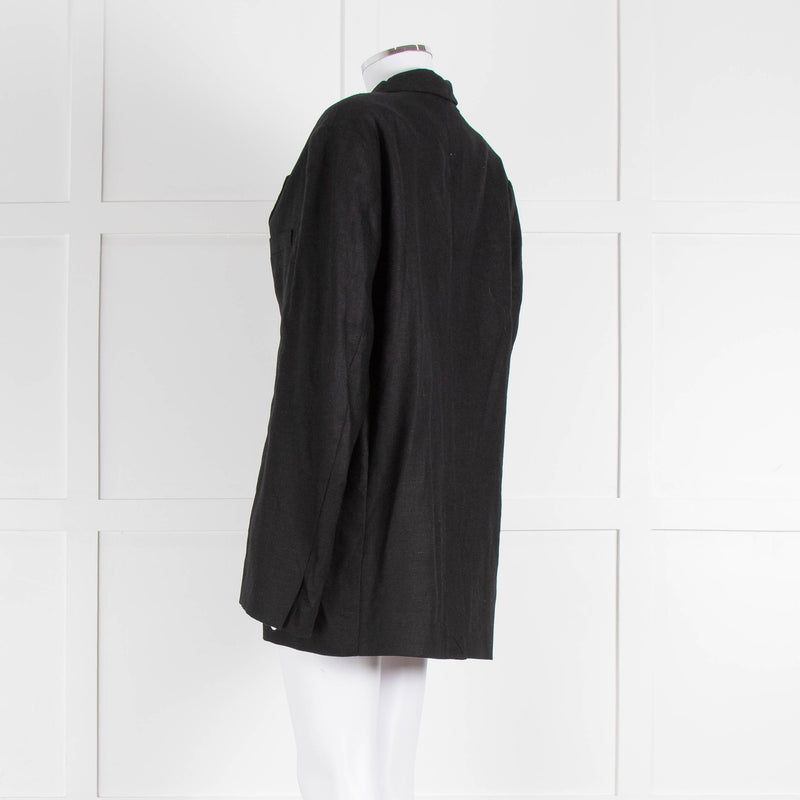 Assembly Label Black Linen Jacket