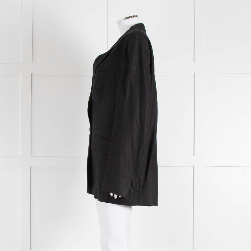 Assembly Label Black Linen Jacket