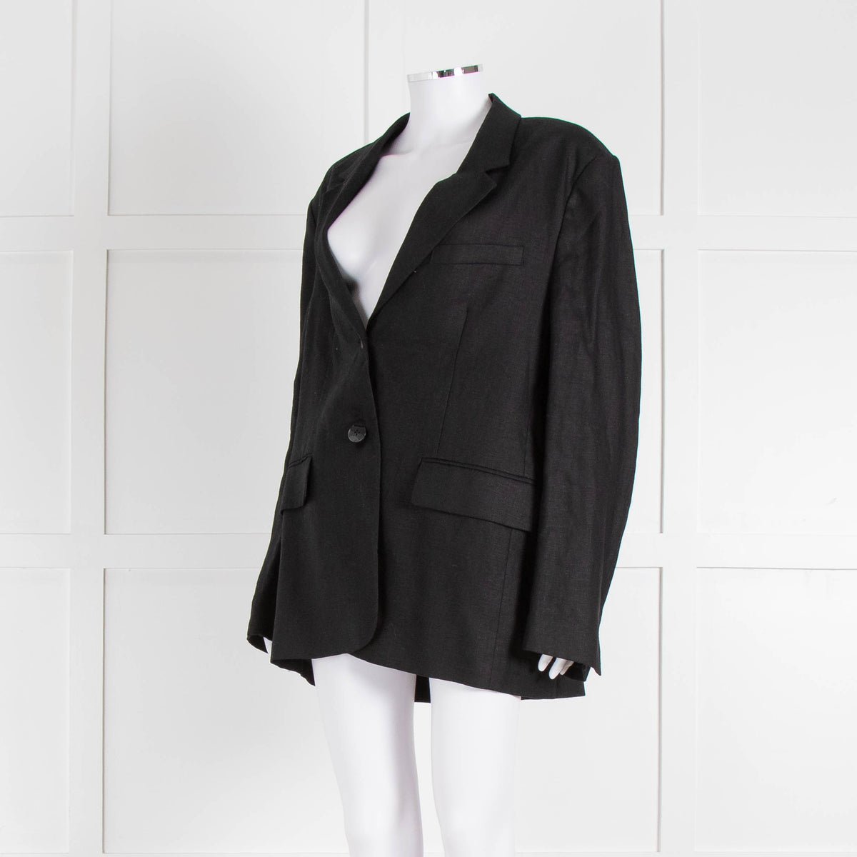 Assembly Label Black Linen Jacket