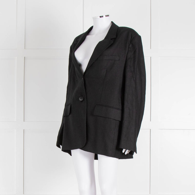 Assembly Label Black Linen Jacket