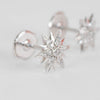 Elise Dray 18ct White Gold Diamond Star Burst Earrings