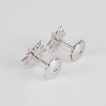 Elise Dray 18ct White Gold Diamond Star Burst Earrings