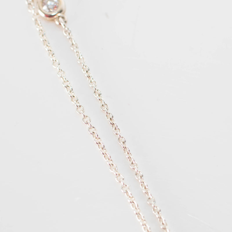 Tiffany & Co Elsa Peretti Silver Diamonds By The Yard Bracelet