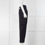 ME + EM Navy Blue Gold Button Cargo Trousers