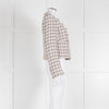 Veronica Beard Metallic Cream Blue Brown Boucle Tweed Short Jacket
