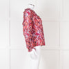 Magali Pascal Red Swirl Pattern Frilled Blouse