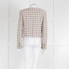 Veronica Beard Metallic Cream Blue Brown Boucle Tweed Short Jacket