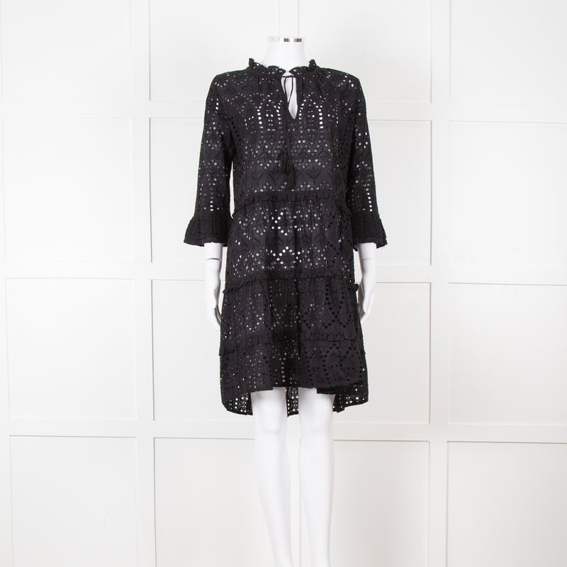 Dea Kudibal Black Broderie Anglaise Mini Dress