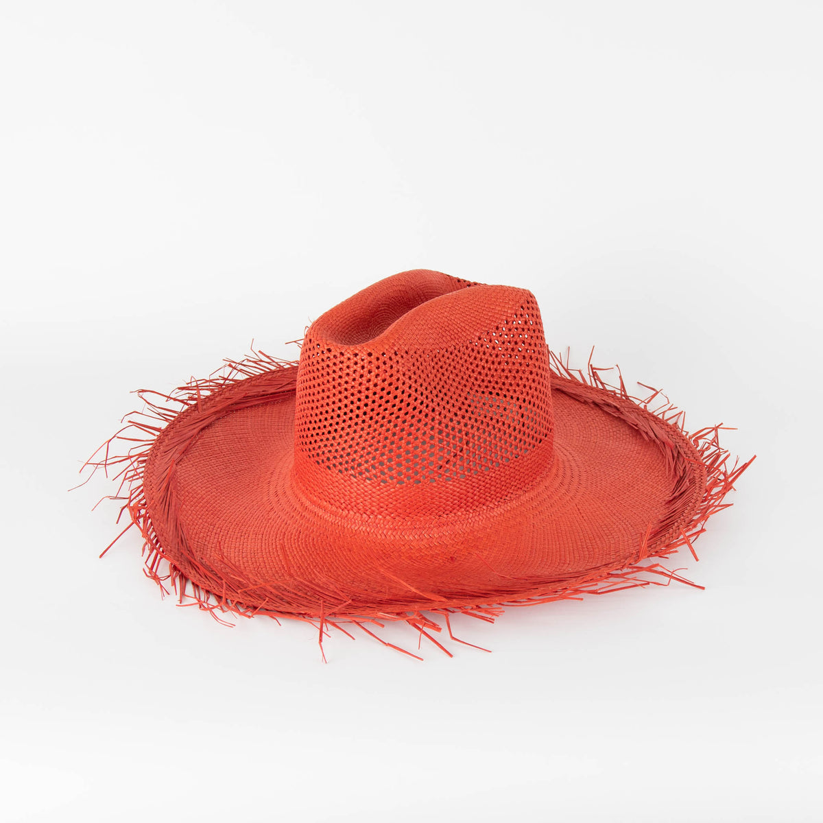 Clyde Brick Red Toquilla Straw Hat