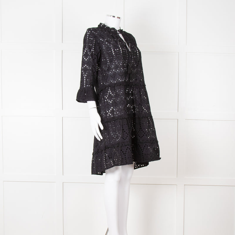 Dea Kudibal Black Broderie Anglaise Mini Dress