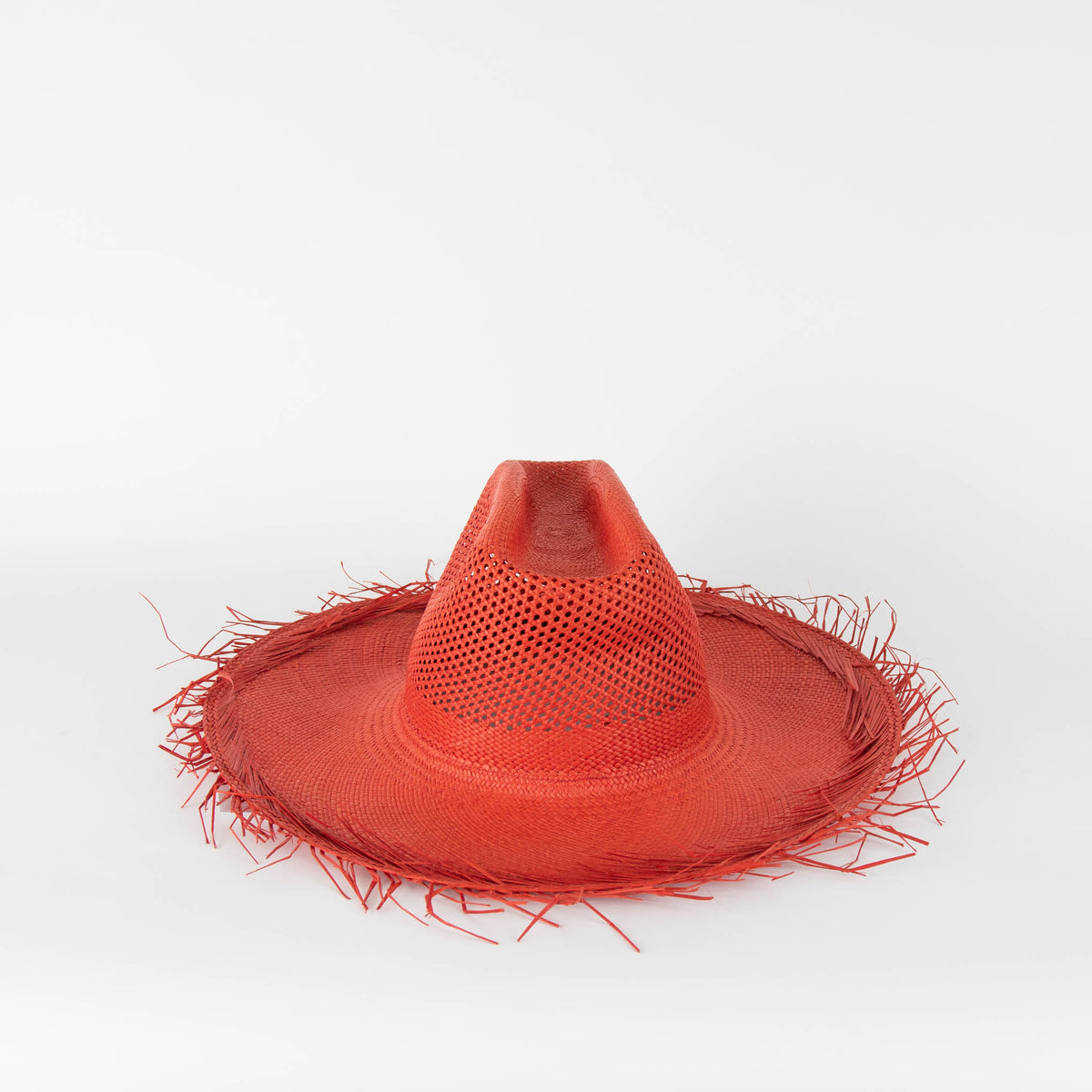 Clyde Brick Red Toquilla Straw Hat