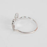 Sydney Evan 14ct White Gold & Pave Diamond Love Ring
