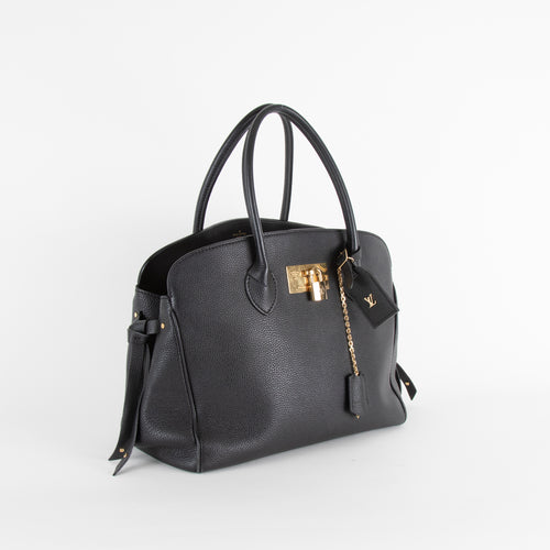 Louis Vuitton Black Grained Leather Milla Top Handle Bag