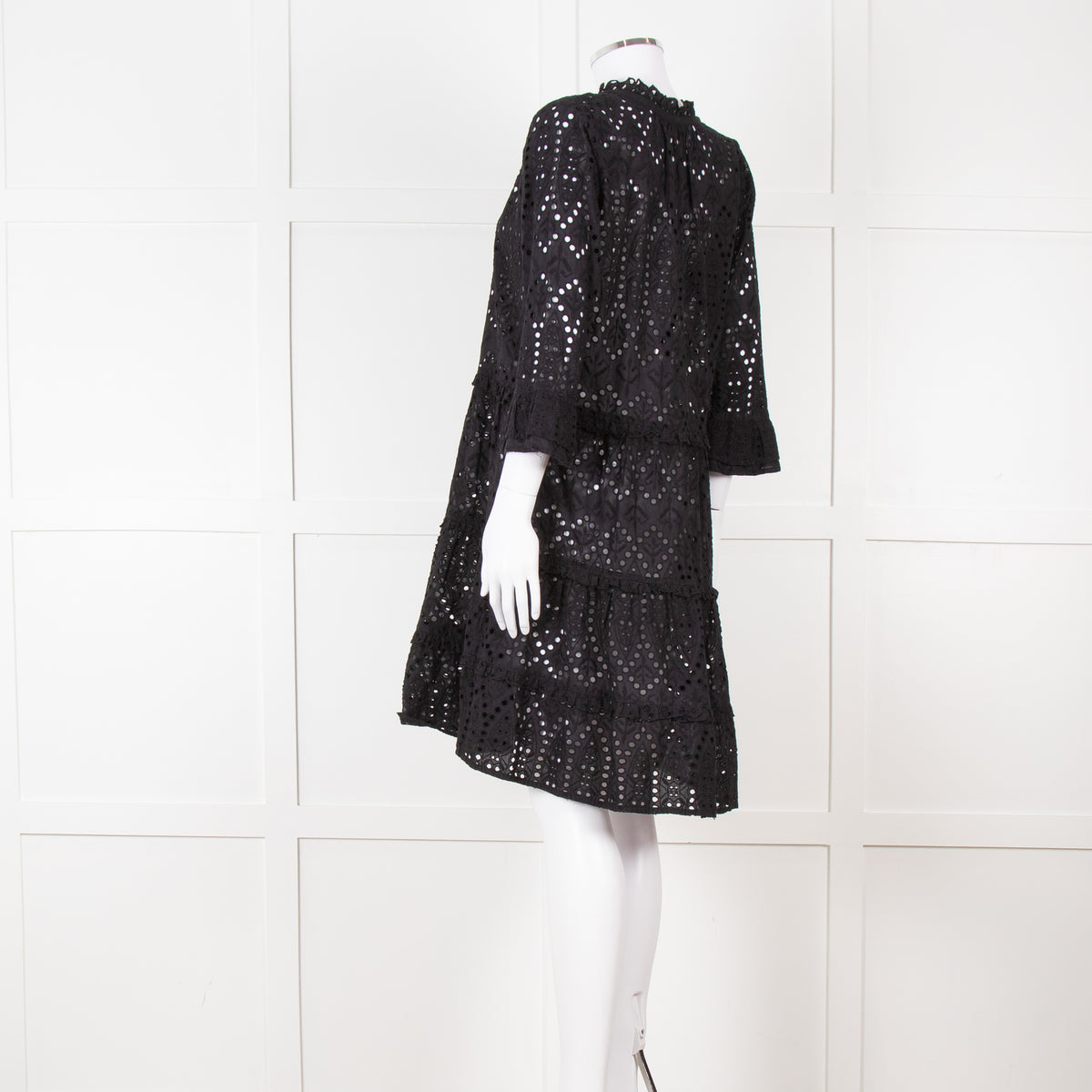 Dea Kudibal Black Broderie Anglaise Mini Dress