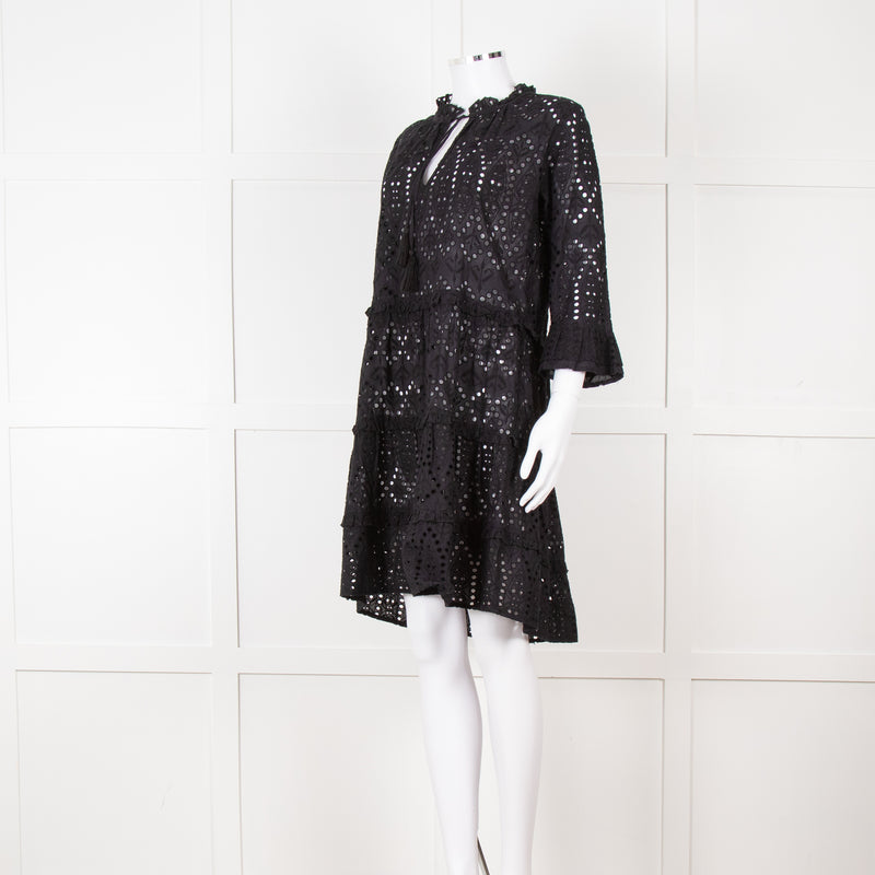 Dea Kudibal Black Broderie Anglaise Mini Dress