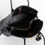 Louis Vuitton Black Grained Leather Milla Top Handle Bag