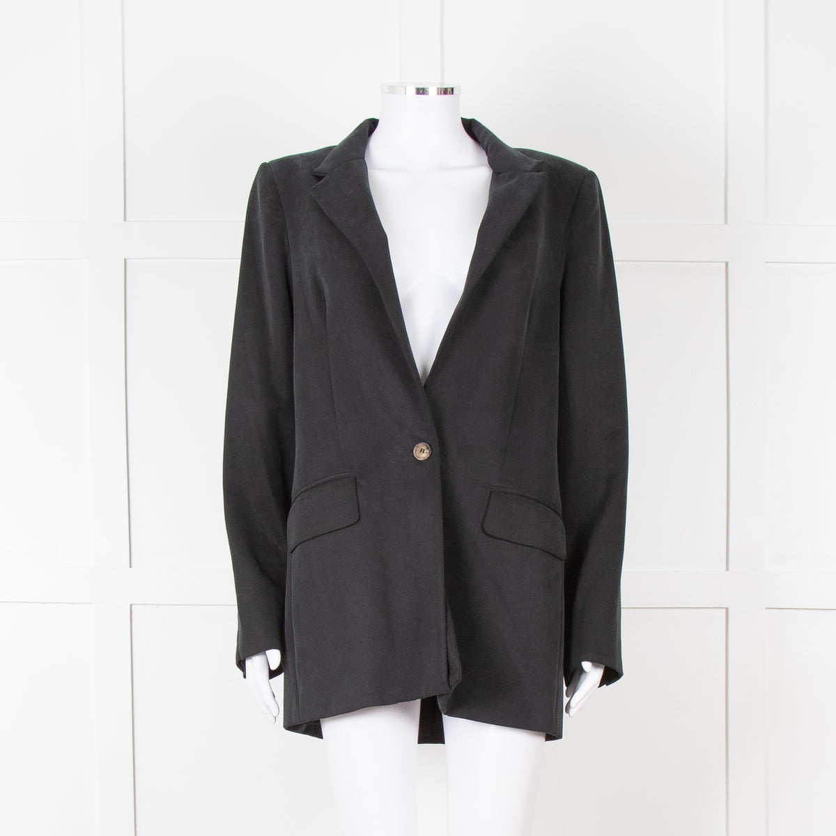 Reformation Washed Black Boyfriend Jacket