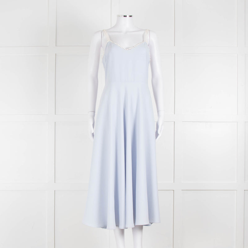 Philosophy Pale Blue Dress With Lace Shoulder Straps