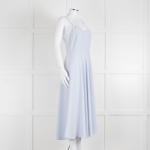 Philosophy Pale Blue Dress With Lace Shoulder Straps