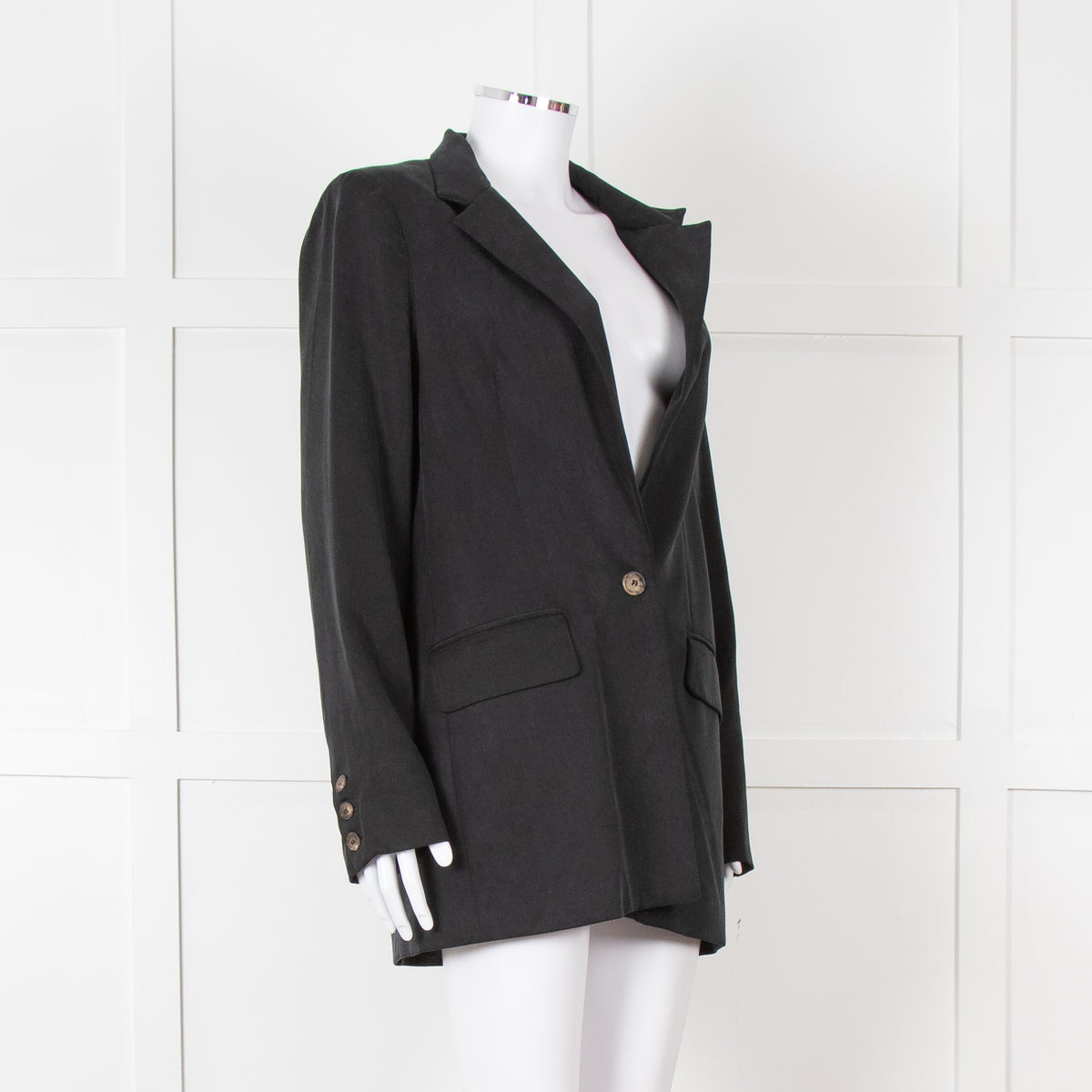 Reformation Washed Black Boyfriend Jacket