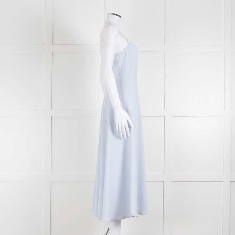 Philosophy Pale Blue Dress With Lace Shoulder Straps