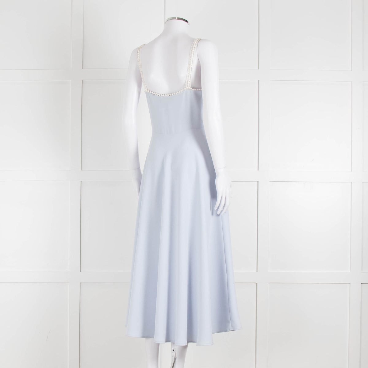 Philosophy Pale Blue Dress With Lace Shoulder Straps