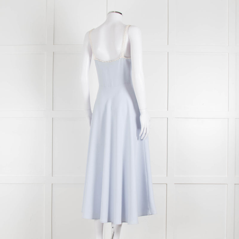 Philosophy Pale Blue Dress With Lace Shoulder Straps