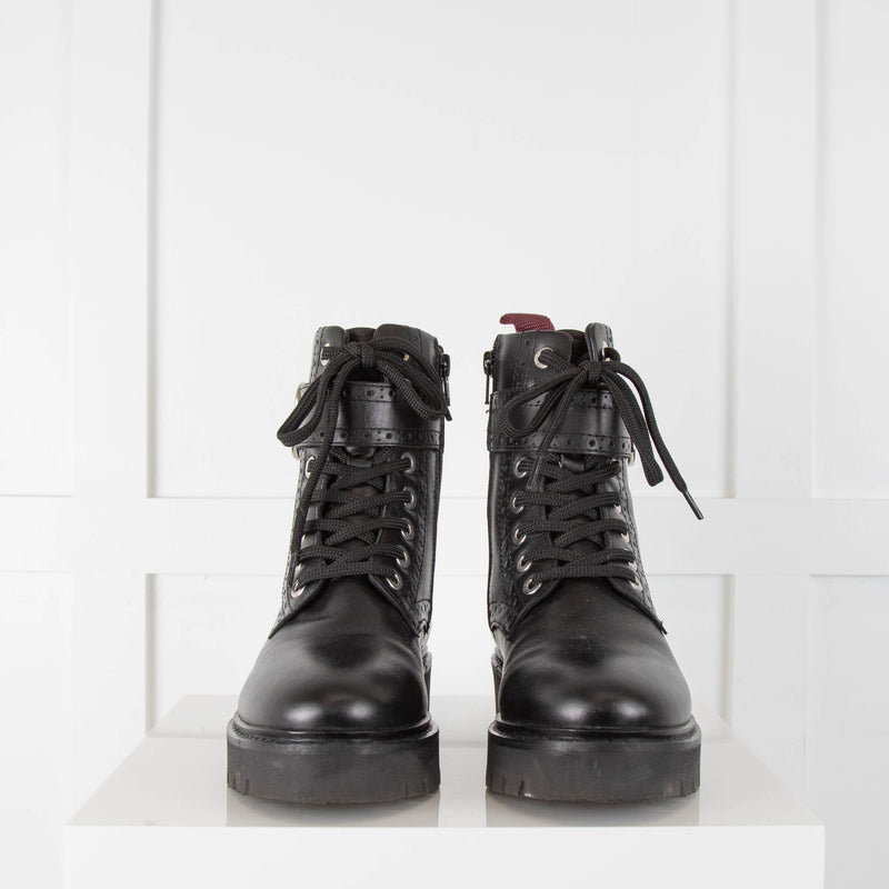 Claudie Pierlot Black Lace Up Biker Boot