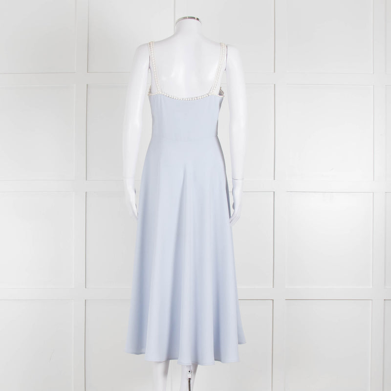 Philosophy Pale Blue Dress With Lace Shoulder Straps