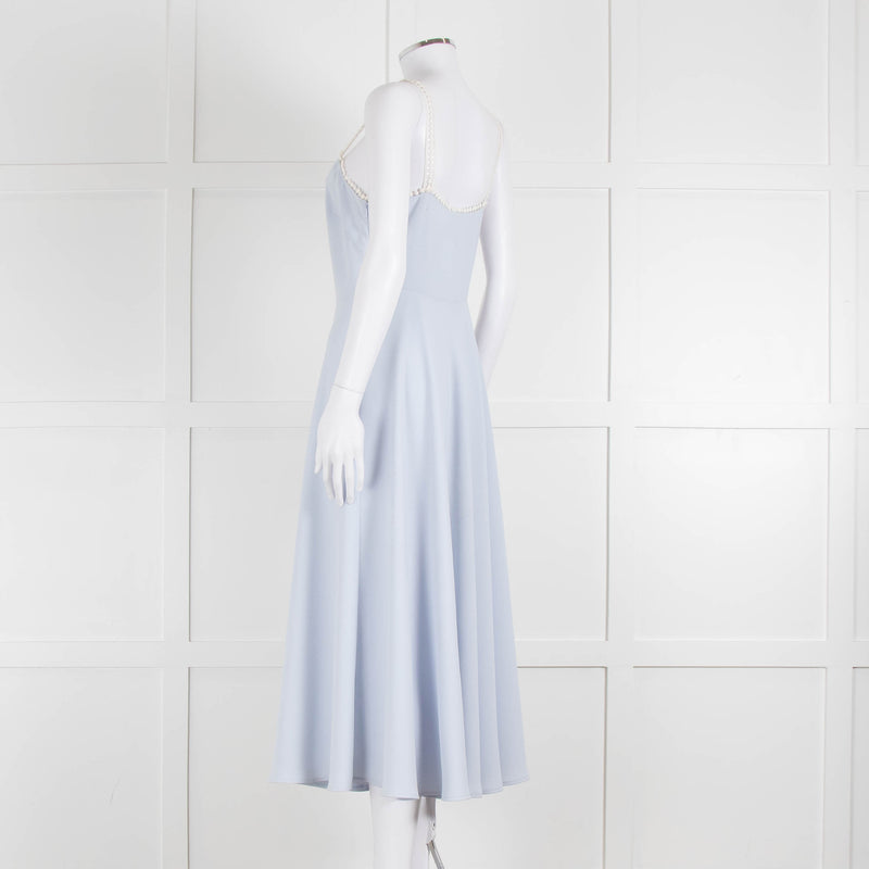 Philosophy Pale Blue Dress With Lace Shoulder Straps