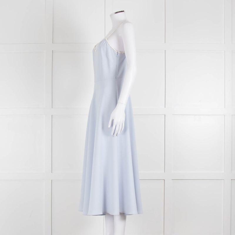 Philosophy Pale Blue Dress With Lace Shoulder Straps