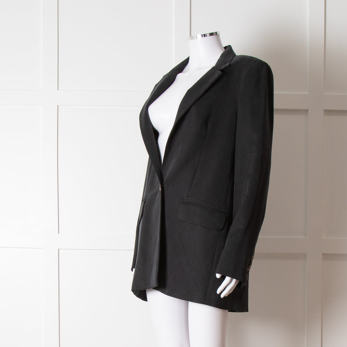 Reformation Washed Black Boyfriend Jacket