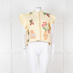 Stella Nova Lemon Yellow Embellished Denim Vest