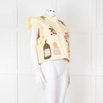 Stella Nova Lemon Yellow Embellished Denim Vest