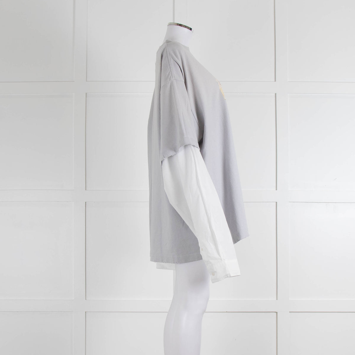 Acne Studios Edra Printed Cotton Double Layer T Shirt