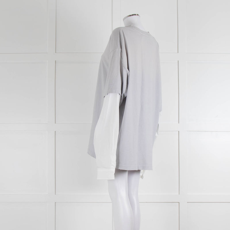 Acne Studios Edra Printed Cotton Double Layer T Shirt
