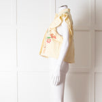 Stella Nova Lemon Yellow Embellished Denim Vest