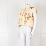 Stella Nova Lemon Yellow Embellished Denim Vest